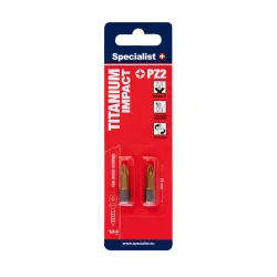 SPECIALIST+ screwdriver bit TITANIUM, PZ2, 25 mm, 2 pcs