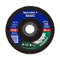 SPECIALIST+ vēdekļveida slīpēšanas disks BASIC ZK60, 125 mm