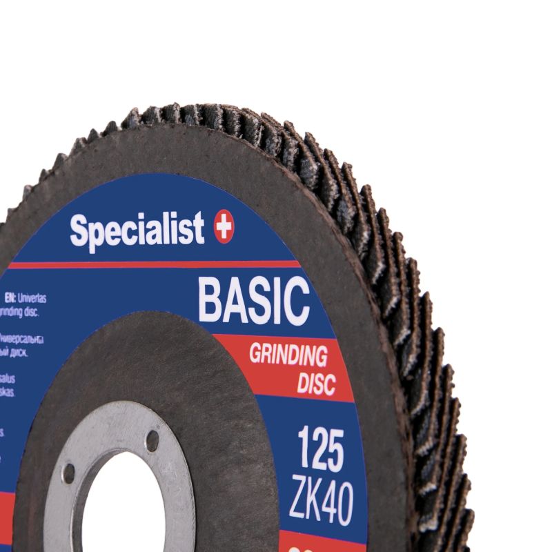 SPECIALIST+ vēdekļveida slīpēšanas disks BASIC ZK60, 125 mm