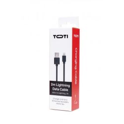 SEEK TOTI USB-A to Lightning, 2m PVC Data Cable 2A ,non-MFI,, Black