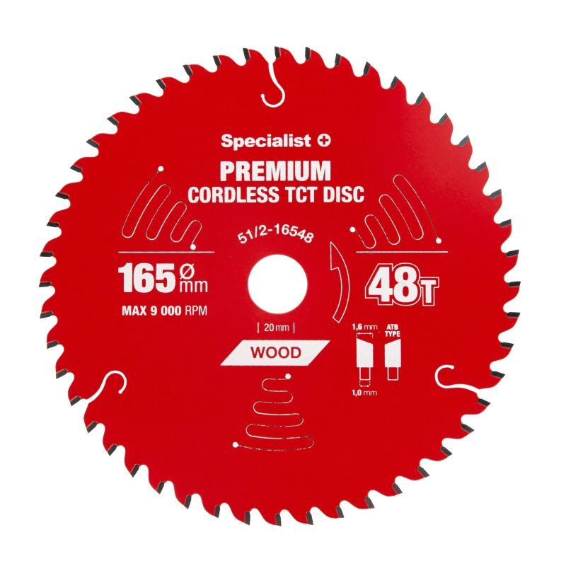 Griešanas disks 165x48Tx20mm, Cordless PREMIUM, SPECIALIST+