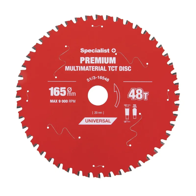 Pjovimo diskas 165x48Tx20mm, Multimaterial PREMIUM, SPECIALIST+