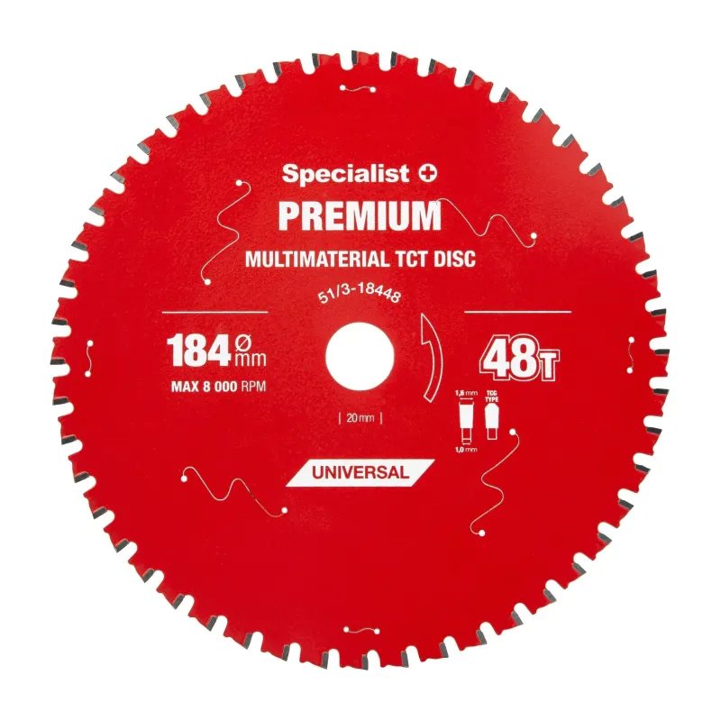 Pjovimo diskas 184x48Tx20-16mm, Multimaterial PREMIUM, SPECIALIST+