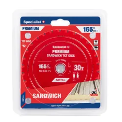 Pjovimo diskas 165x30Tx20mm, Sandwich PREMIUM, SPECIALIST+
