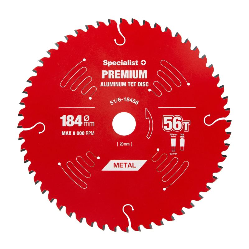 Griešanas disks 184x56Tx20-16mm, Aluminium PREMIUM, SPECIALIST+