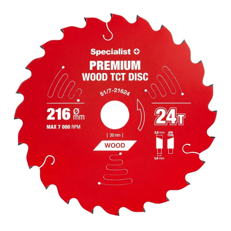 Cutting disc 216x24Tx30mm, Wood PREMIUM, SPECIALIST+