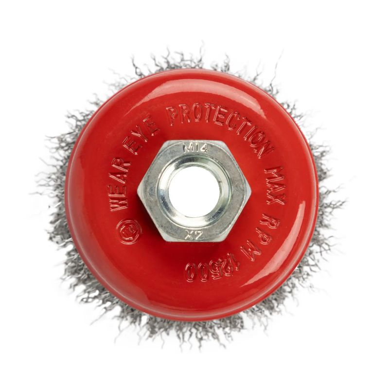 Stiepļu kausveida birste ar taisnu stiepli, 75 mm, M14, SPECIALIST+