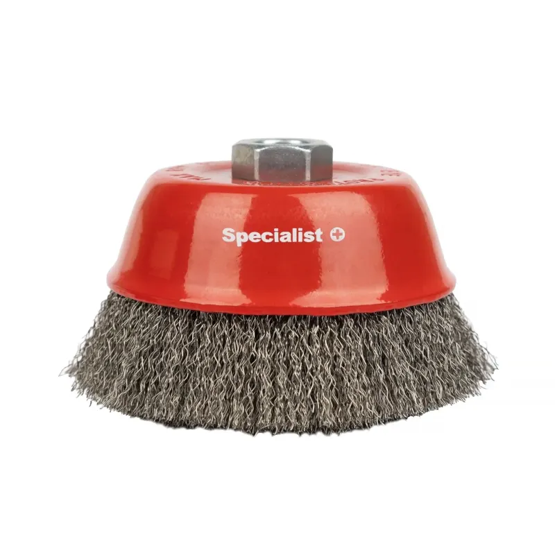 Wire cup brush, straight wire, 125 mm, M14, SPECIALIST+