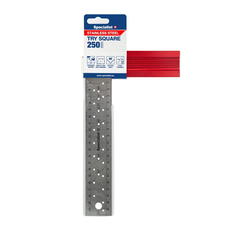 Nerūsējošā tērauda leņķmērs, 250 mm, SPECIALIST+