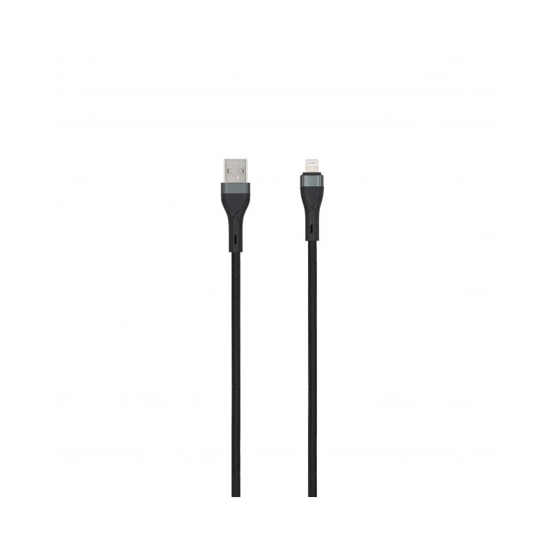 SEEK TOTI USB A to Lightning, 2m Braided Cable 2A ,non-MFI,, Black