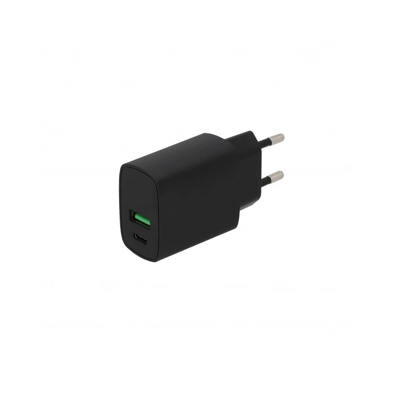 SEEK TOTI 20W Type-C + USB A Wall Fast Charger, Black