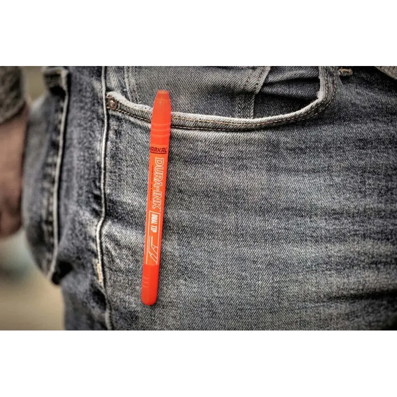 Marķieris DURA-INK Dual Tip, 0.7 MM, sarkans