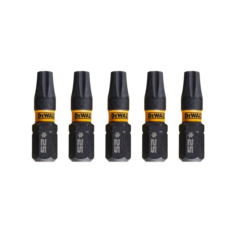 FLEXTORQ Screwdriver Bits T25 25 mm, DeWALT, 5 pcs
