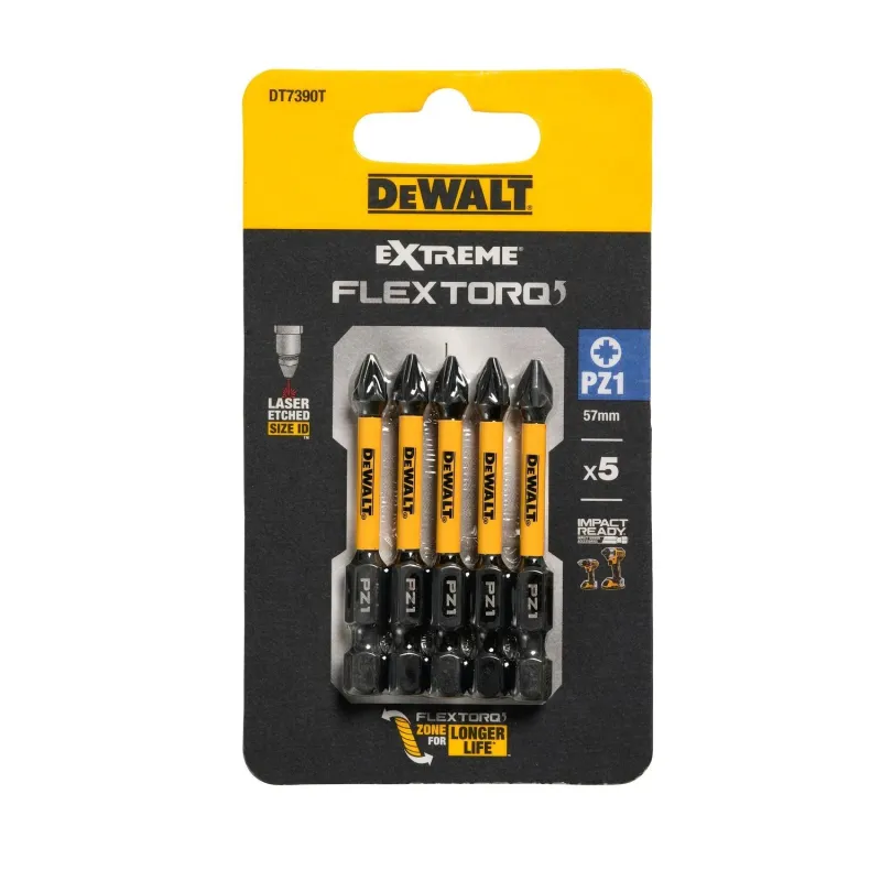 Skrūvgrieža uzgaļi FLEXTORQ PZ1, 25 mm, DeWALT, 5 gab.