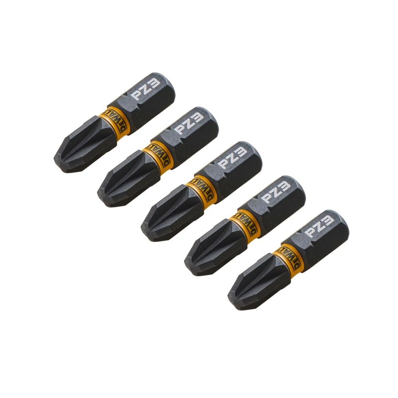 Skrūvgrieža uzgaļi FLEXTORQ PZ3, 25 mm, DeWALT, 5 gab.