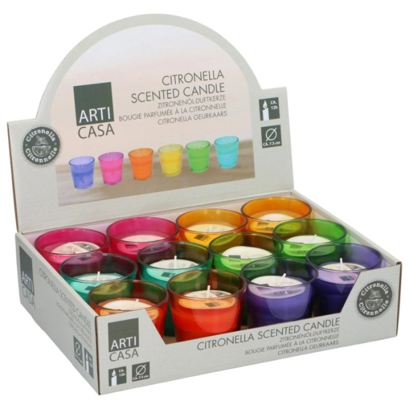 Pretodu svece stikla burciņā