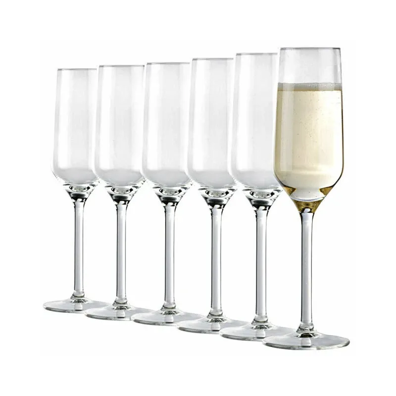 Šampanieša glāžu komplekts Alpina, stikls, 0.22 l, 6 gab.