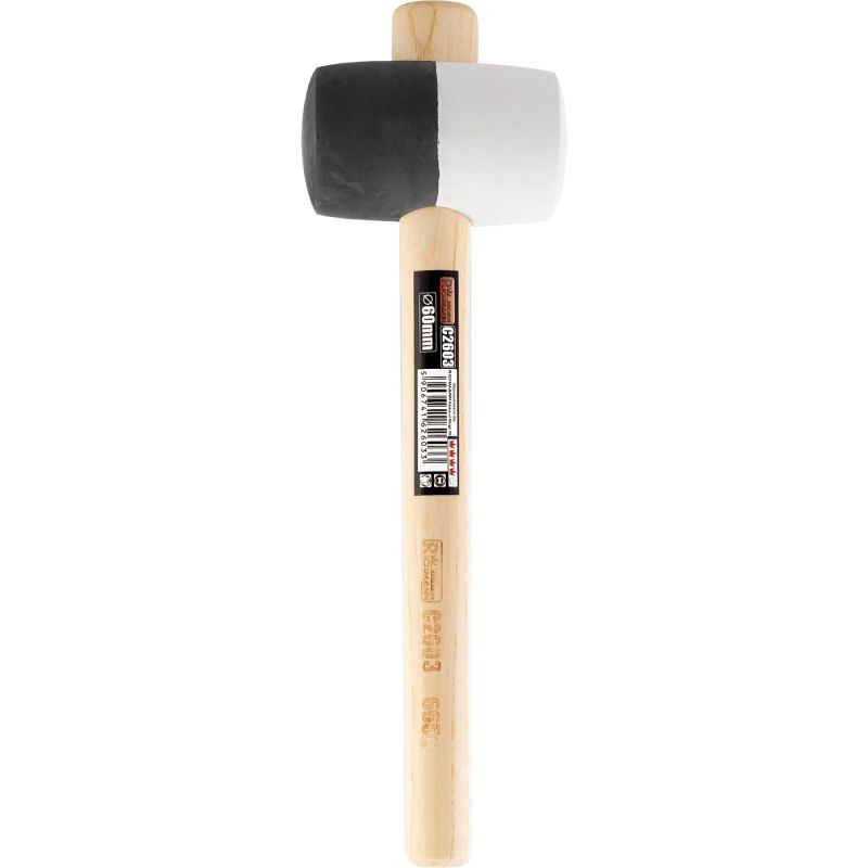 Rubber mallet 90mm-24 oz wooden handle