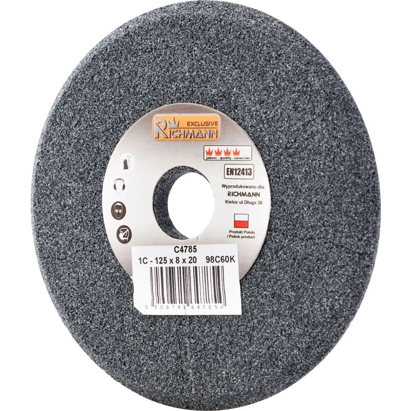 CERAMIC GRINDING WHEEL FOR SHARPENING 125x8x20 BLACK 98C60K