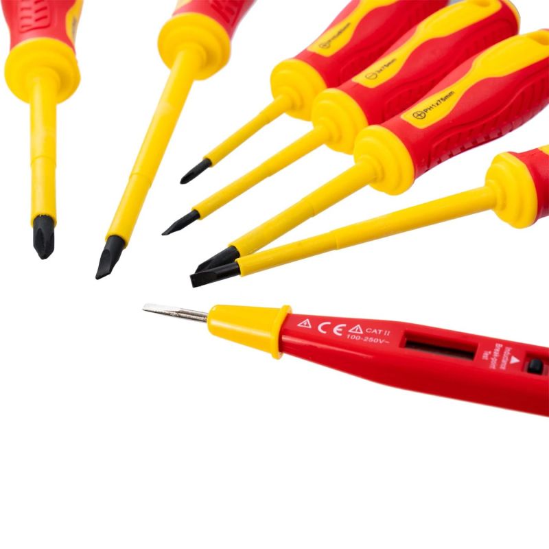 Electrical scredrivers 6 pcs + tester en60900