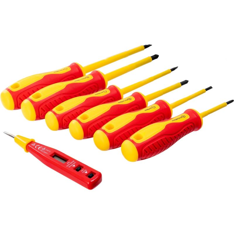 Electrical scredrivers 6 pcs + tester en60900