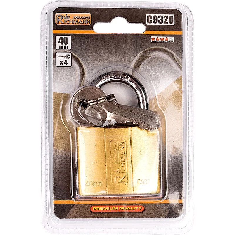 Zelta krāsas slēdzene 40 mm