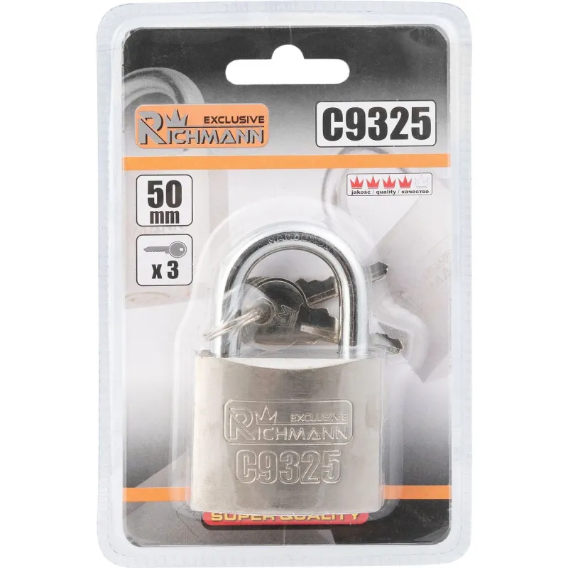 Silver padlock 50 mm