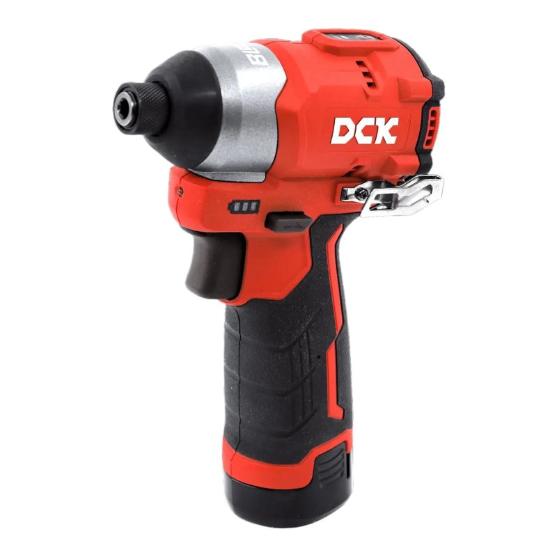 Bezvada bezsuku triecienskrūvgriezis 12V, KDPL04-8EK, DCK ,2x2,0Ah akumulatori, lādētājs,