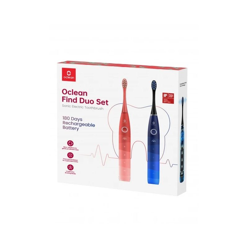 Oclean Electric Toothbrush Find Dou Set red-blue