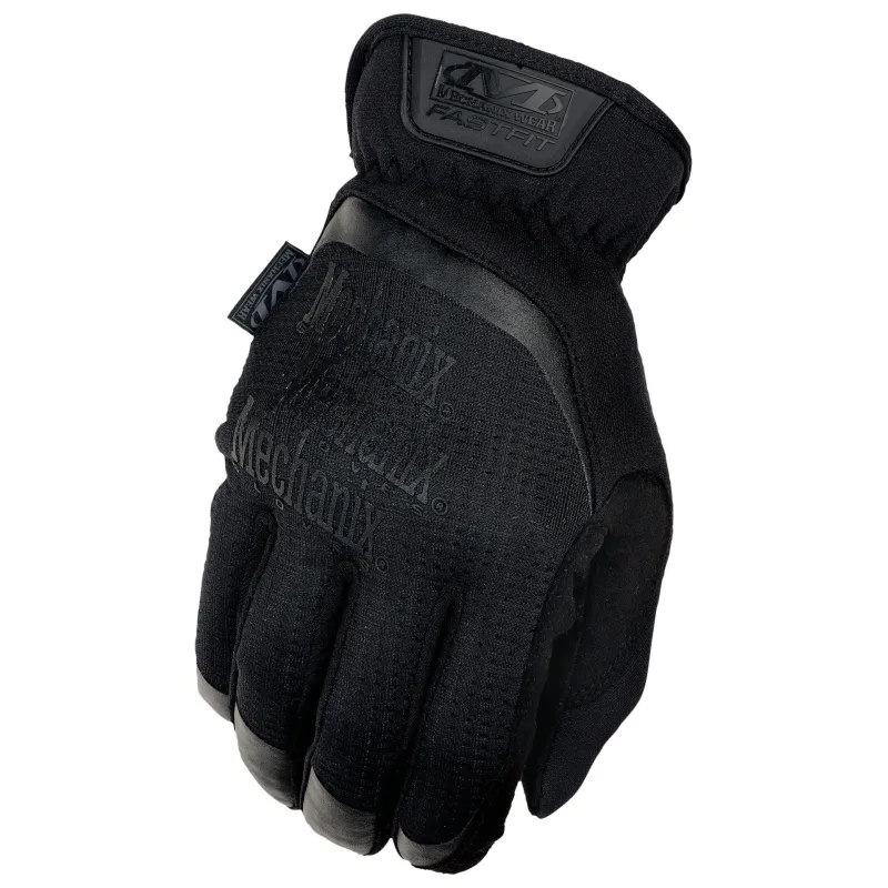 Cimdi Mechanix FastFit melni, XL izmērs. Rota aproce, 0,6 mm mākslīgā āda, TrekDry, skārienekrāna tehnoloģija