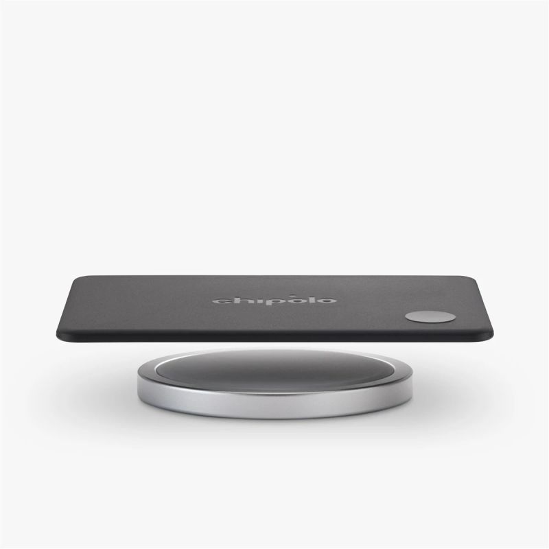 Chipolo CARD & LOOP Rechargeable Bluetooth Tracker for iOS & Android, Charcoal Bundle