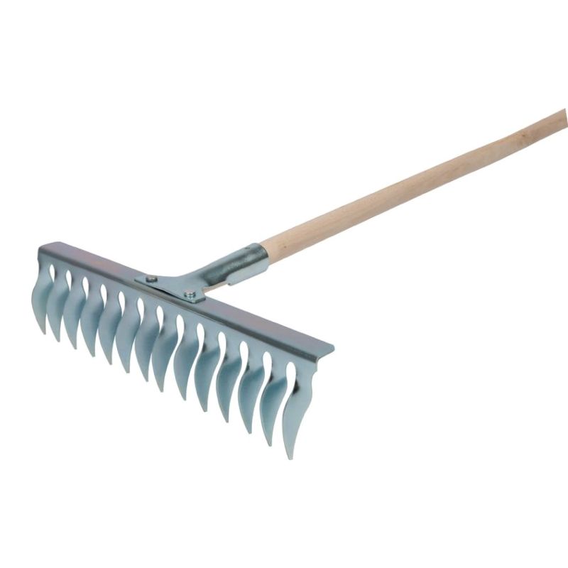 Zālāja aerēšanas grābeklis ar koka kātu, STRENDPRO