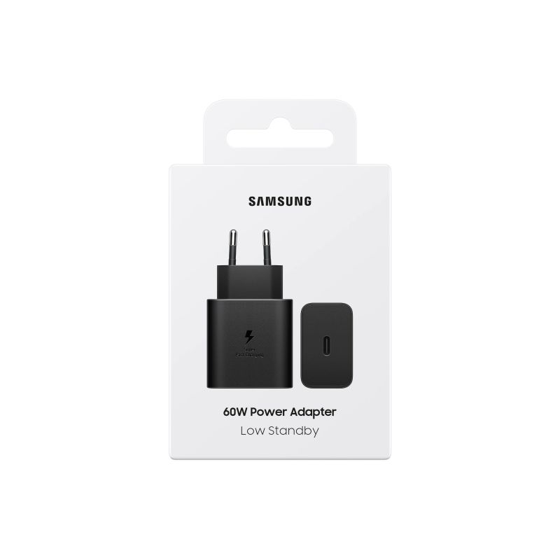 T6010NBEGWW Samsung 60W Power Adapter Type-C ,W-O Cable,, Black