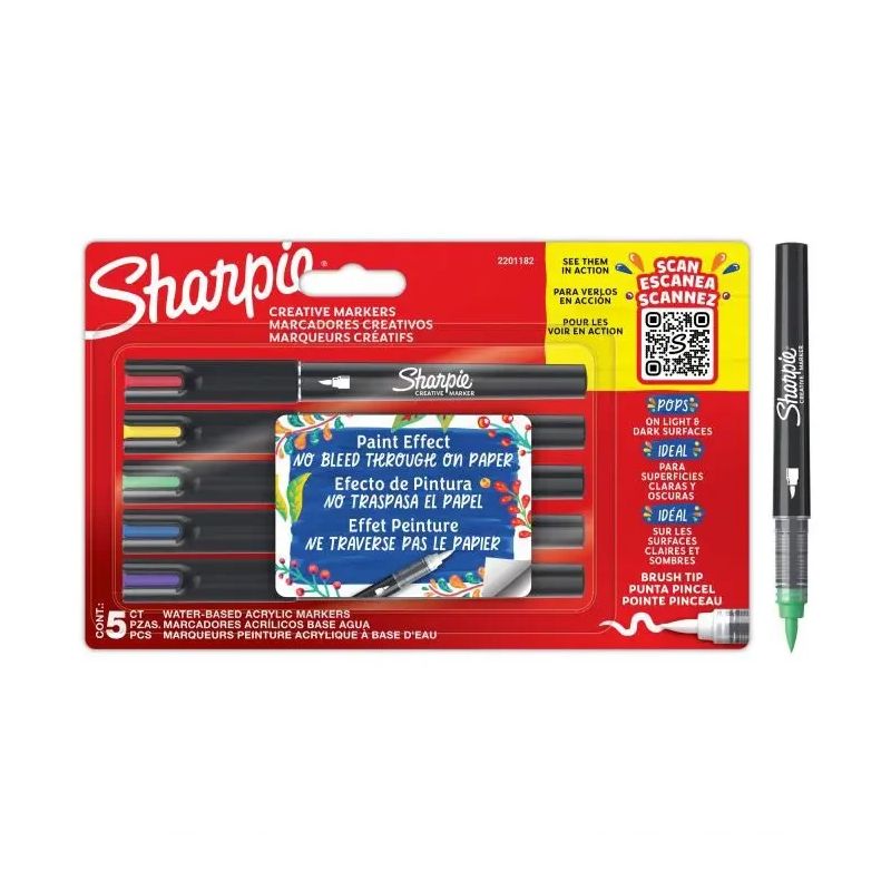 Akrila radošie marķieri, uz ūdens bāzes, 5 gab., SHARPIE