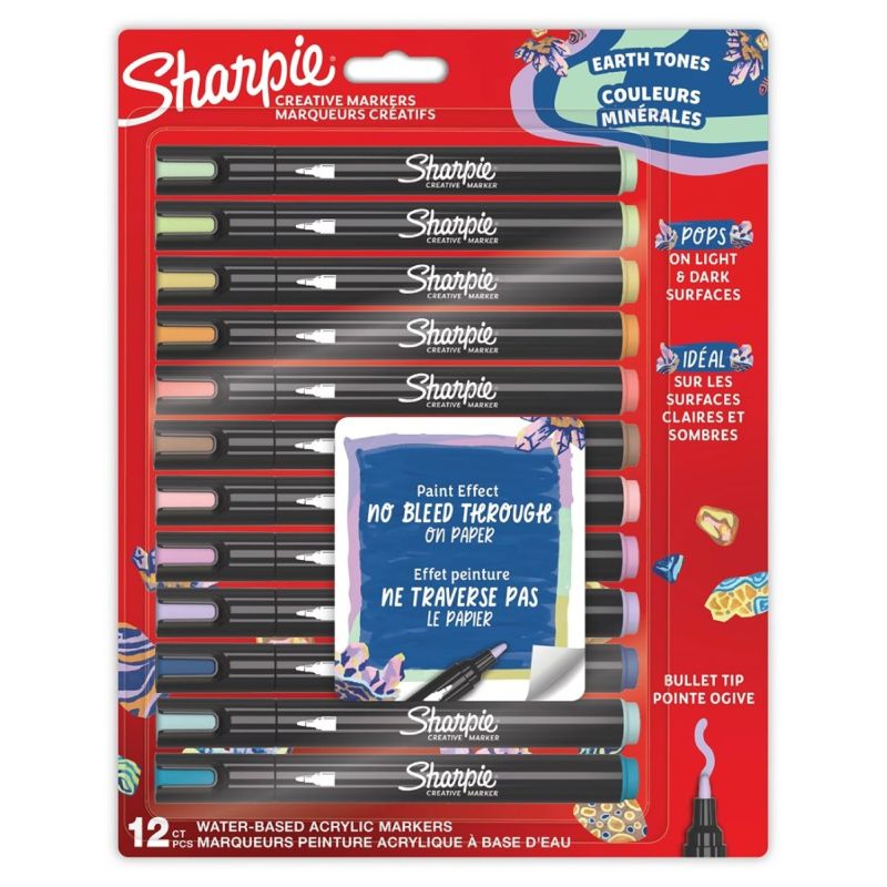 Radošo marķieru komplekts, apaļš gals, SHARPIE, 12 gab