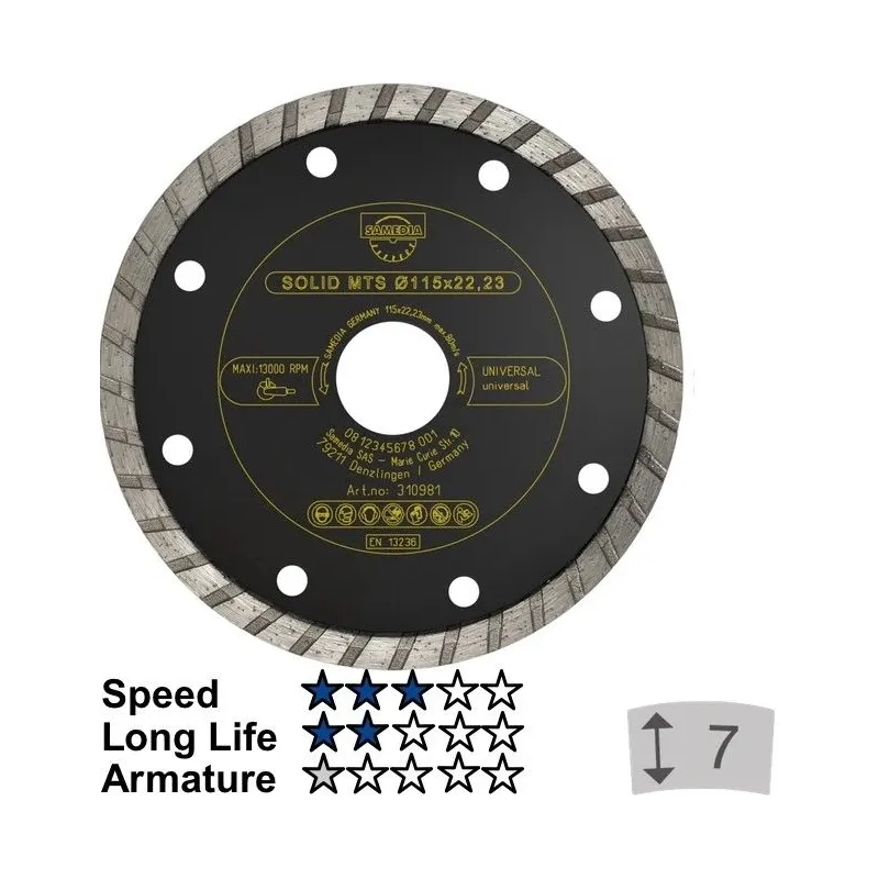 Dimanta disks SAMEDIA MTS 125x22