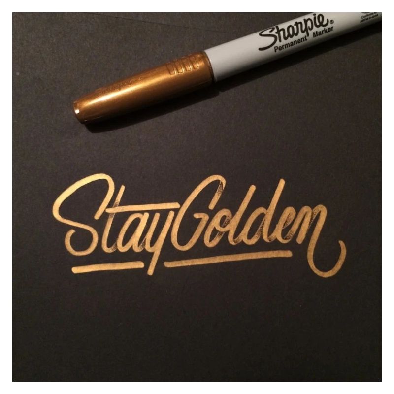 Marker Sharpie, kuldne