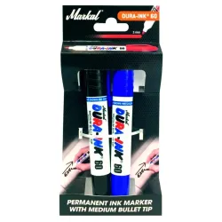 Markal markerid Dura-Ink 60, must ja sinine, 2 tk