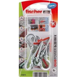 Universāli divkomponentu dībeļi ar āķi 6x30 RH K