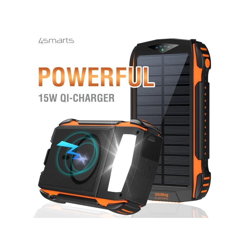 Solar Power Bank Rugged TitanPack UltiMag 20000mAh black