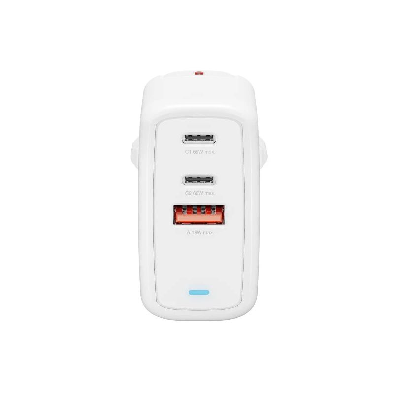 Charger GaN Flex 65W 2 USB-C+1 USB-A white