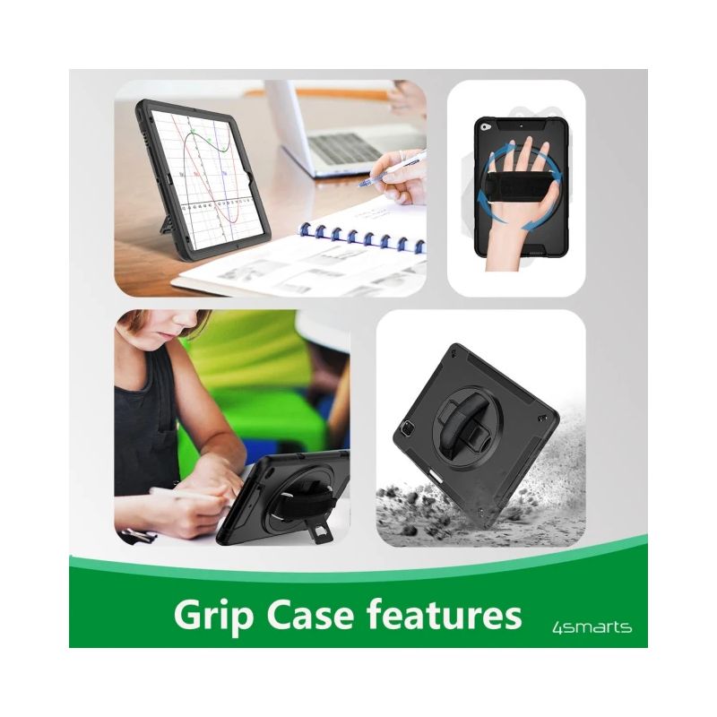 Rugged Case Grip for Apple iPad 11 ,A16, 2025, - iPad 10.9 ,10.Gen., black