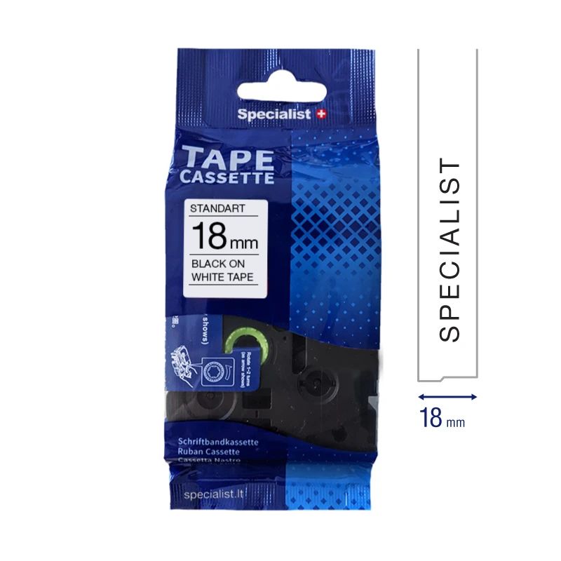 SPECIALIST+ lenta STANDART komp., 18 mm, melna - balta