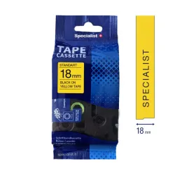 SPECIALIST+ lint STANDART sobiv, 18 mm, must-kollane