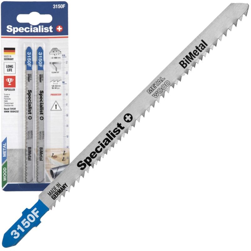 SPECIALIST+ figūrzāģa asmens 3150F ,T345XF,, 135 mm, 2 gab.