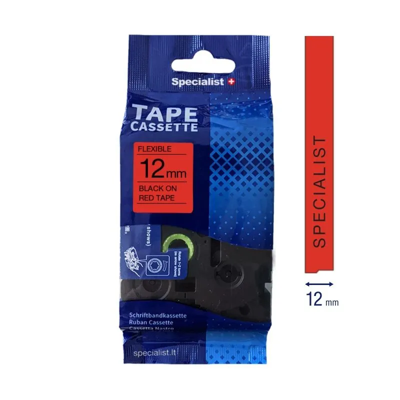 SPECIALIST+ lenta FLEXIBLE komp., 12 mm, melna - sarkana
