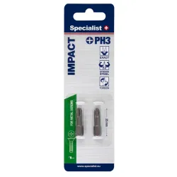SPECIALIST+ screwdriver bit, PH3, 2 pcs