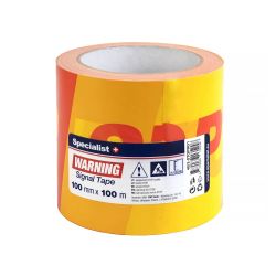SPECIALIST+ warning barrier tape STOP, red-yellow, 100 m x 100 mm