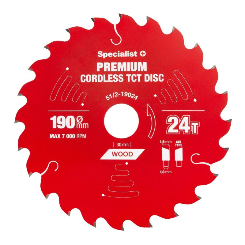 Griešanas disks 190x24Tx30mm, Cordless PREMIUM, SPECIALIST+
