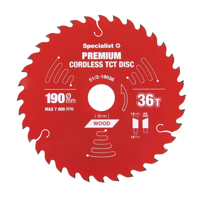 Griešanas disks 190x36Tx30mm, Cordless PREMIUM SPECIALIST+